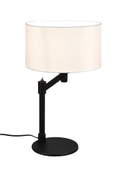 CASSIO Lampa stołowa z abażurem E27 czarny 514400132 TRIO