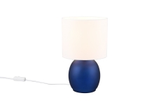 Vela Lampa stołowa z abażurem E14 niebieska/biała 517900112 Trio
