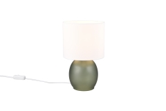 Vela Lampa stołowa z abażurem E14 zielona/biała 517900115 Trio
