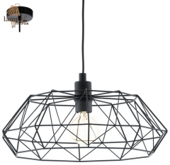Single overhang lamp CARLTON 2 black VINTAGE EGLO 49487