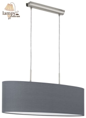 Lamp chandelier 2 flame PASTERI gray EGLO 31582