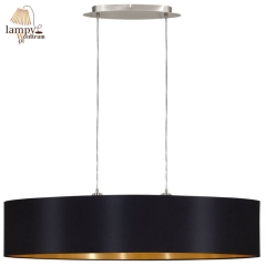 Lamp chandelier 2 flame MASERLO black large EGLO 31616