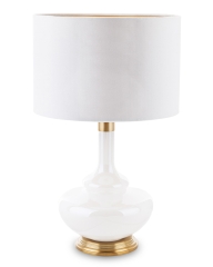 Lampa biała złota z białym abażurem 143540 Art-Pol