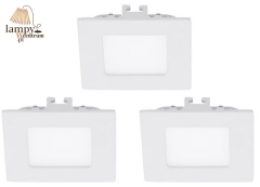 Zestaw 3 downlightów 8,5cm LED FUEVA 1 biały 3x300lm 3000K EGLO 94733