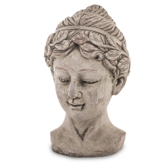 Artykuł Dekoracyjny Kobieca Głowa ceramika beżowy 145044 Art-pol