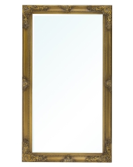 Lustro stylizowane drewno szkło złoty 125596 Art-Pol