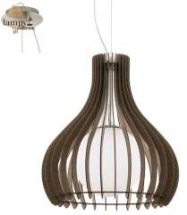 Single overhang lamp TINDORI brown 50cm EGLO 96217