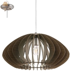 Single overhang lamp COSSANO 2 brown 50cm EGLO 95261