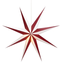 ALVA - Paper pendant star 75cm, white/red - Markslojd 704523