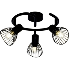 Elhi lampa plafon spirala regulowana 3 płom. czarna Brilliant 71933/06