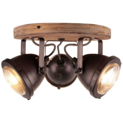 Carmen Wood lampa plafon regulowany 3 płom. drewniana Brilliant 72034/84