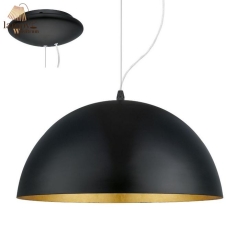 Single overhang lamp GAETANO 1 38cm black gold EGLO 94935