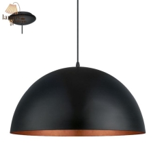 Single overhang lamp GAETANO 1 53cm black copper EGLO 94938
