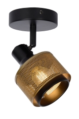 RAFA Lampa kinkiet regulowany E14 złota/czarna Lucide 77980/01/30