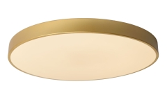 UNAR Lampa plafon LED Ø 80cm 80W 2700K złota satyna 79185/80/02 Lucide