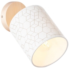 Galance lampa kinkiet regulowany z abażurem 1 płom. jasne drewno/biała Brilliant 86710/75