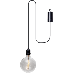 VIGNANELLO Lampa wisząca LED na baterie IP44 czarna/transparentna 900208 EGLO