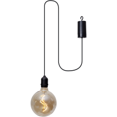 VIGNANELLO Lampa wisząca LED na baterie IP44 czarna/bursztynowa 900211 EGLO