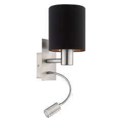 Pasteri wall lamp + LED black and copper Eglo 96483