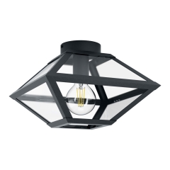 Casefabre Lampa plafon 1 płom. 31x31cm czarna EGLO 98355