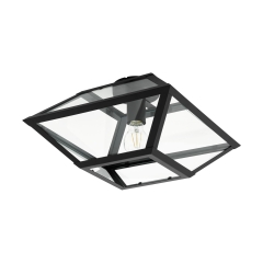 Casefabre Lampa plafon 1 płom. 37x37cm czarna EGLO 98356