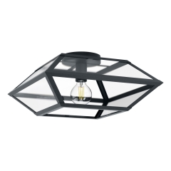 Casefabre Lampa plafon 1 płom. 45x45cm czarna EGLO 98357