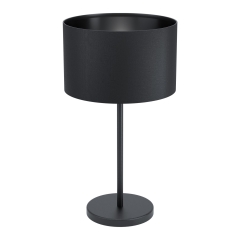 MASERLO Lampa stołowa z abażurem 1 płom. Ø 23cm H 41,5cm czarna EGLO 99045