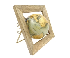 Decorative globe in wooden frame GLB-40
