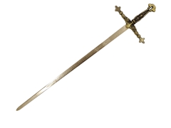 Stalowy Miecz Rycerski Krzyżowców - Replika - 73 cm - SP15-13
