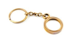 Key ring - brass magnifying glass KEY-0094