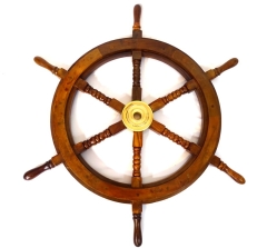 Wooden steering wheel - SW2 / 30 'brass insert with space for a wedge - dia. 75cm