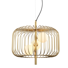 Daren hanging lamp gold rounded Italux MDM-3936/3 BK