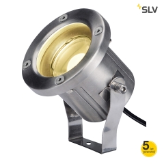 Nautilus Spike spotlight LED 3000K 60 ° satin nickel (alu) IP55 SLV Spotline 1001962