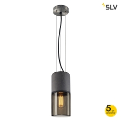 Single hanging lamp LISENNE gray / transparent SLV Spotline 155714