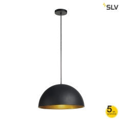 Lampa zwis pojedynczy FORCHINI M czarny/złoty 40cm SLV 155910
