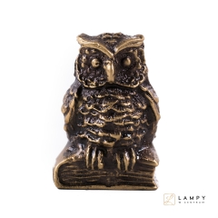 Owl on the book - Brass