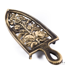 Iron stand with rose - Brass