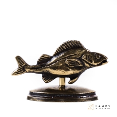 Perch statuette on an oval base - brass