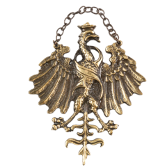 Eagle of King Sigismund the Old with the letter S, Brass