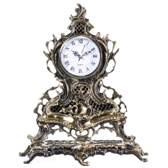 Beautiful brass clock LARGE GRATE, No. 121