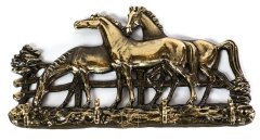 4-hook hanger HORSES Brass nr. 334