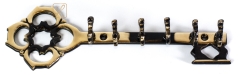 Clover key hanger 6 hooks Brass