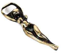A bottle opener WOMAN lying Brass