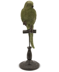 Figurka Papuga zielona na czarnej podstawie 114080 Art-Pol