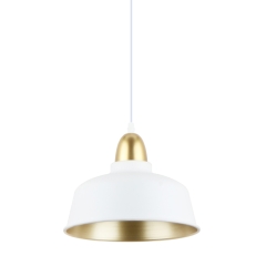 Mensa Lampa wisząca Ø 26cm E27 biała/złota Zuma LINE A8063-WH