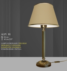 Lampa stołowa 1 płom. Alpi różne abażury B1 B1M ICARO