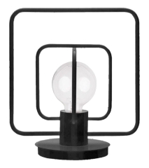 AURA KWADRAT Lampa stołowa E27 czarna Sigma 50082
