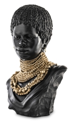 Figura Popiersie Kobiety tworzywo czarny złoty 145150 Art-pol