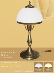 Lampa stołowa Sevilla R klosz opal Ø 20cm biały krem RB1 RB1E ICARO