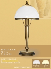 Lampa stołowa Sevilla R klosz opal Ø 20cm biały krem RB1B RB1BE ICARO